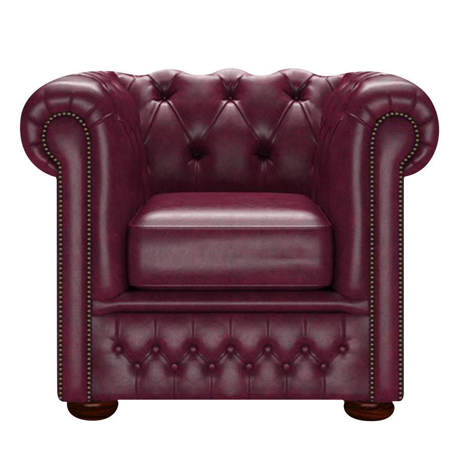 Fleming Chesterfield Fåtölj Old English Burgundy