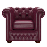 Fleming Chesterfield Fåtölj Old English Burgundy