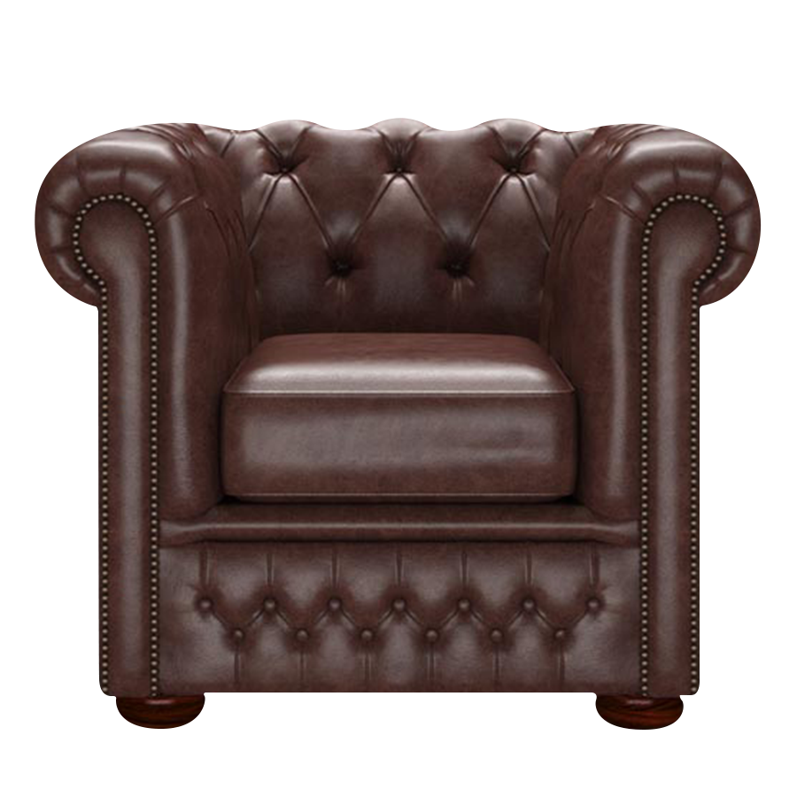 Fleming Chesterfield Fåtölj Old English Dark Brown