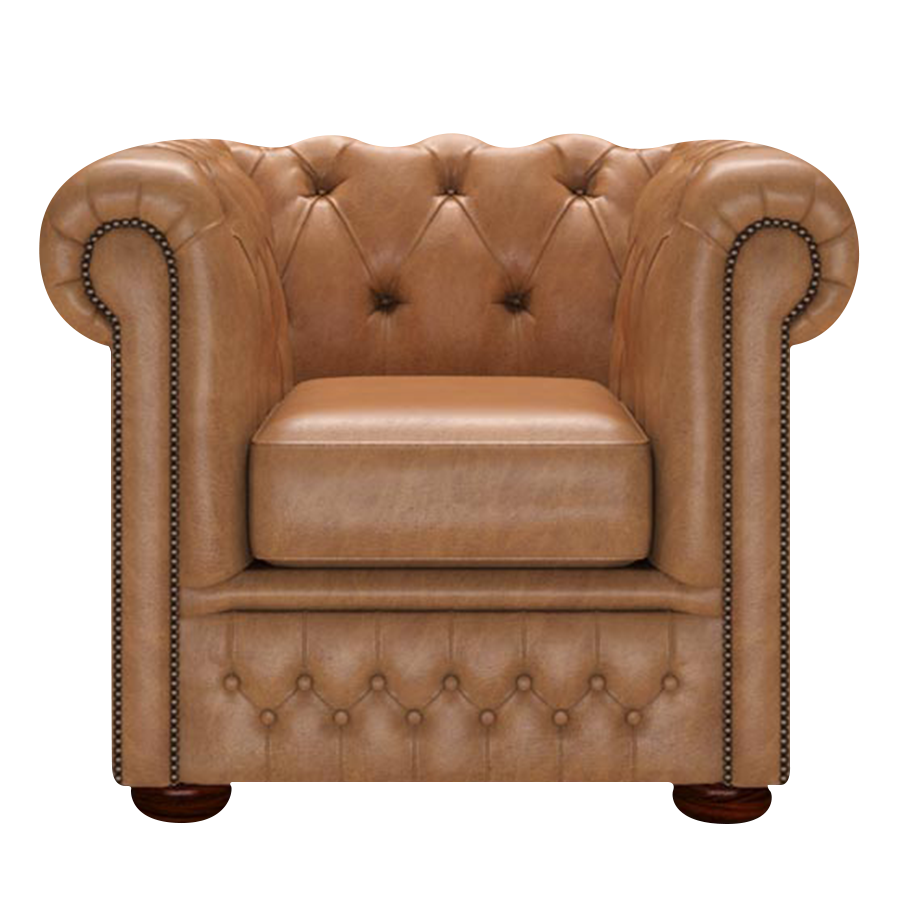 Fleming Chesterfield Fåtölj Old English Tan