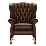 Gladstone Chesterfield Fåtölj Antique Autumn Tan