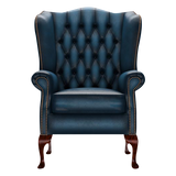 Gladstone Chesterfield Fåtölj Antique Blue
