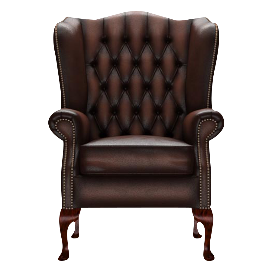 Gladstone Chesterfield Fåtölj Antique Brown