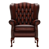 Gladstone Chesterfield Fåtölj Antique Chestnut