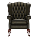 Gladstone Chesterfield Fåtölj Antique Olive