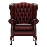 Gladstone Chesterfield Fåtölj Antique Red