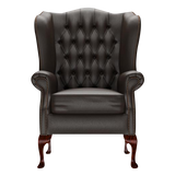 Gladstone Chesterfield Fåtölj Birch Brown
