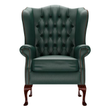 Gladstone Chesterfield Fåtölj Birch Forest Green