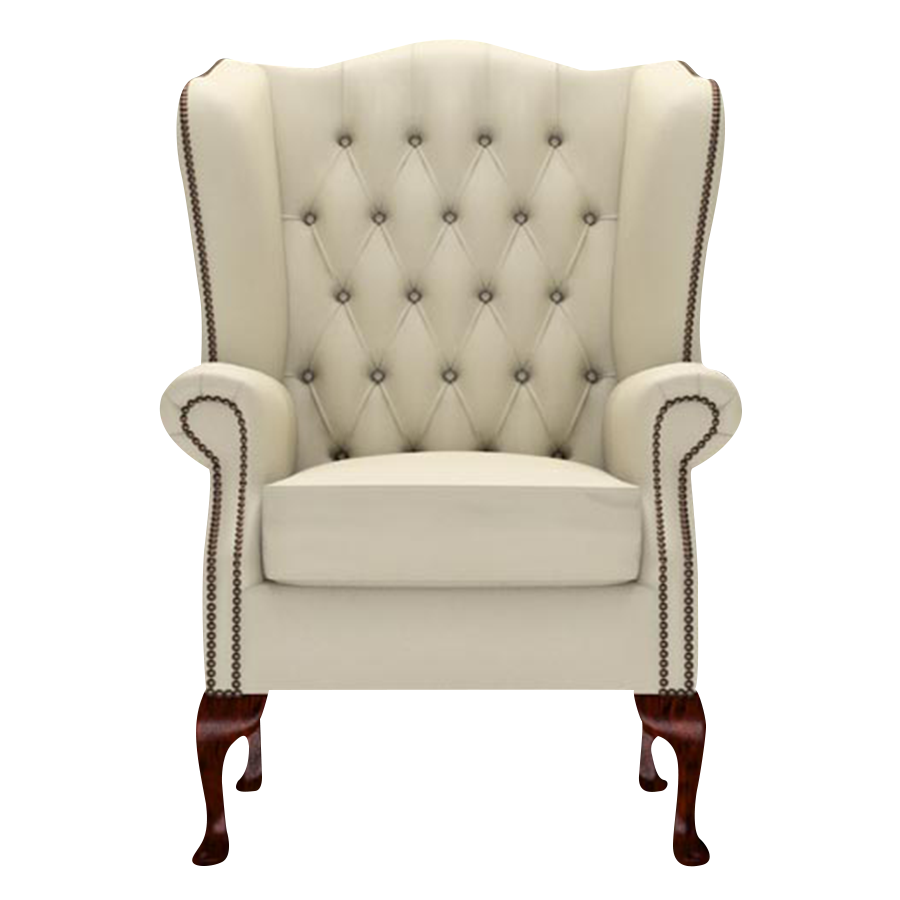 Gladstone Chesterfield Fåtölj Birch Ivory