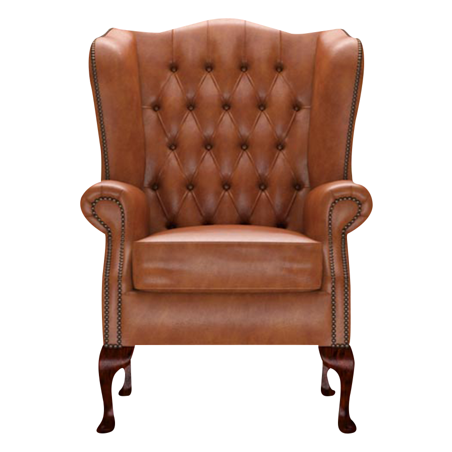 Gladstone Chesterfield Fåtölj Old English Bruciato