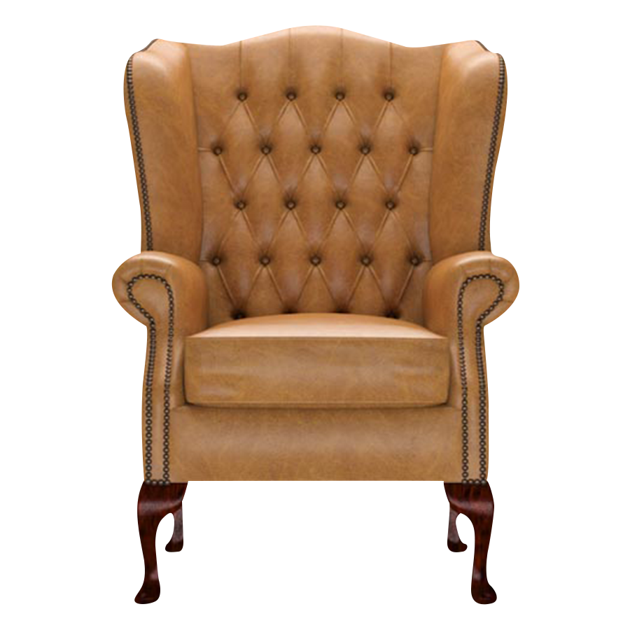 Gladstone Chesterfield Fåtölj Old English Buckskin