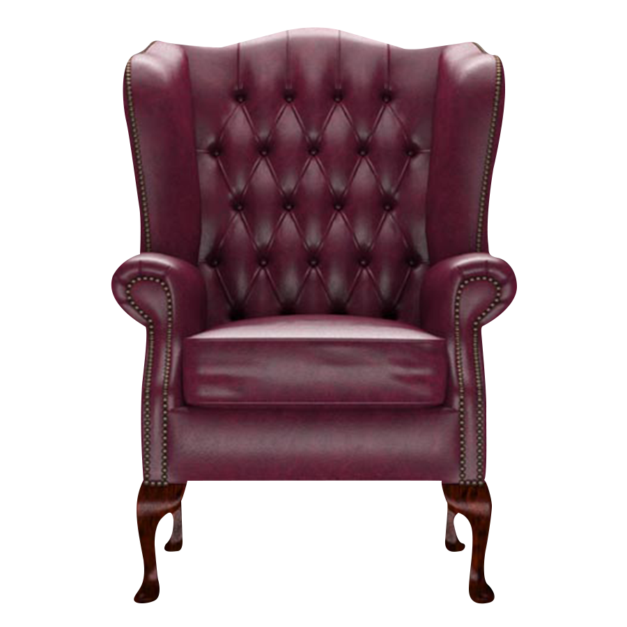 Gladstone Chesterfield Fåtölj Old English Burgundy