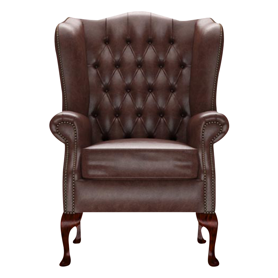 Gladstone Chesterfield Fåtölj Old English Dark Brown