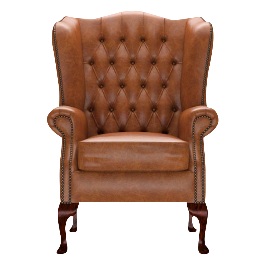 Gladstone Chesterfield Fåtölj Old English Saddle
