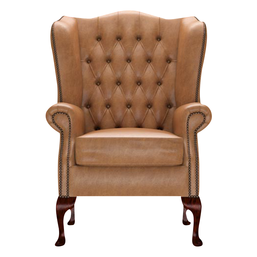 Gladstone Chesterfield Fåtölj Old English Tan