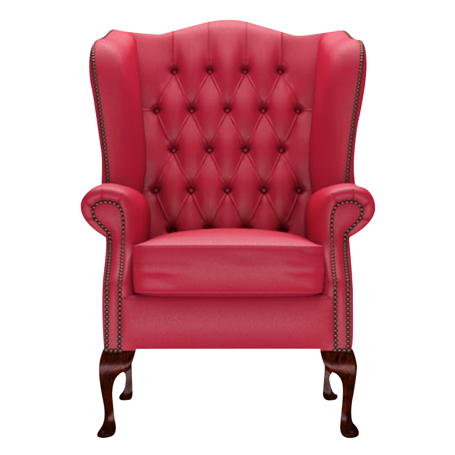 Gladstone Chesterfield Fåtölj Shelly Flame Red