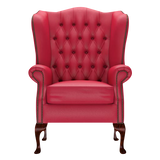 Gladstone Chesterfield Fåtölj Shelly Flame Red