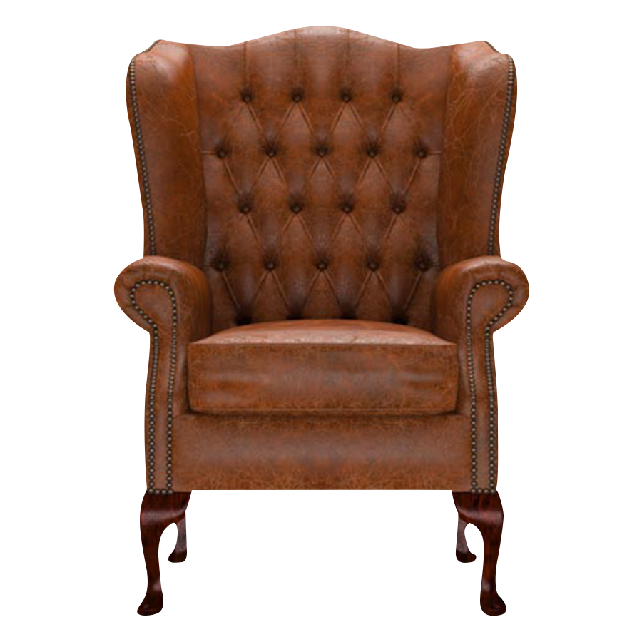 Gladstone Chesterfield Fåtölj Tudor Chestnut