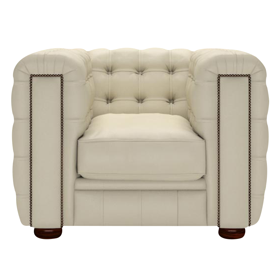 Kingsley Chesterfield Fåtölj Birch Ivory