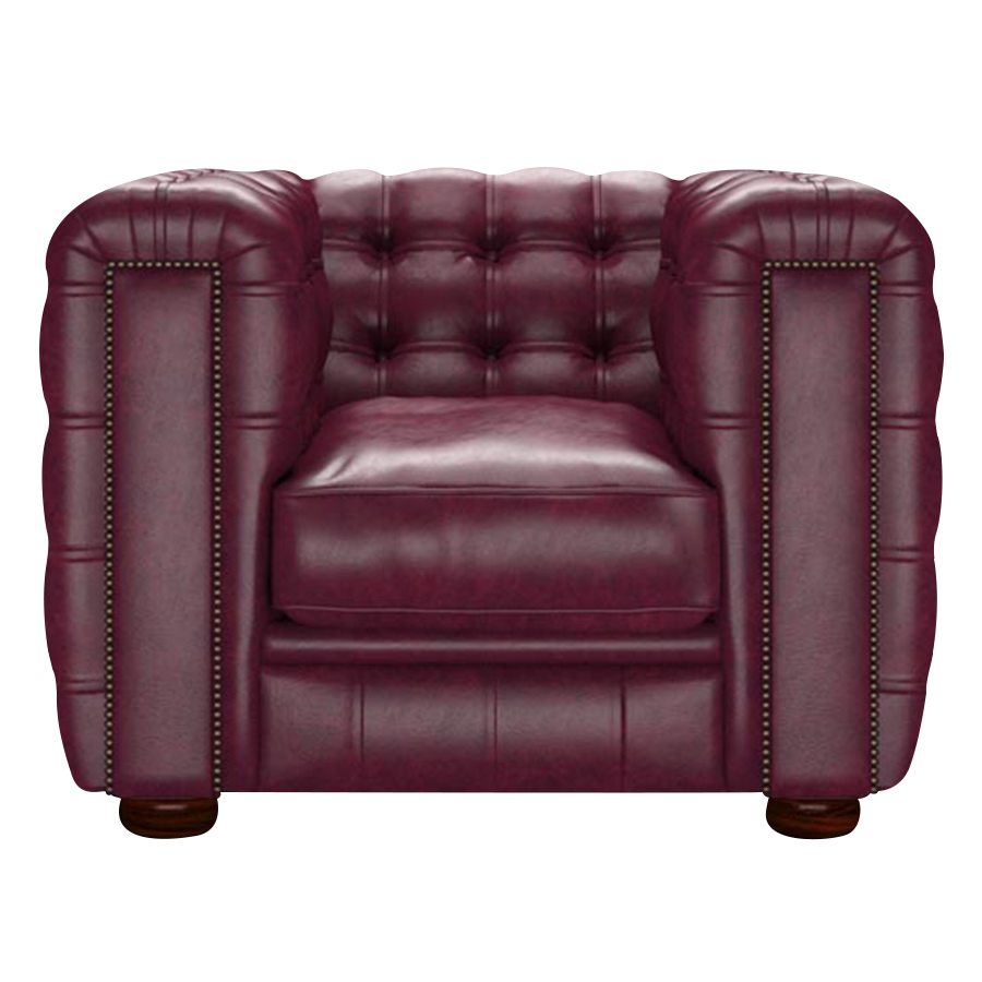Kingsley Chesterfield Fåtölj Old English Burgundy