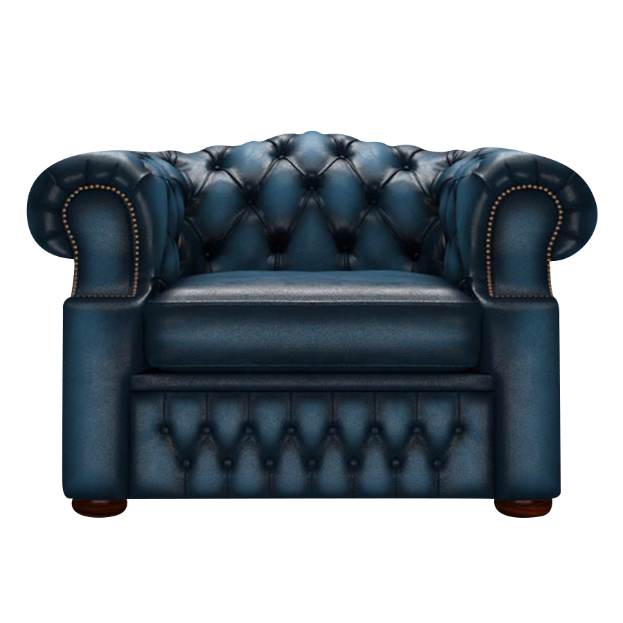 Lawrence Chesterfield Fåtölj Antique Blue