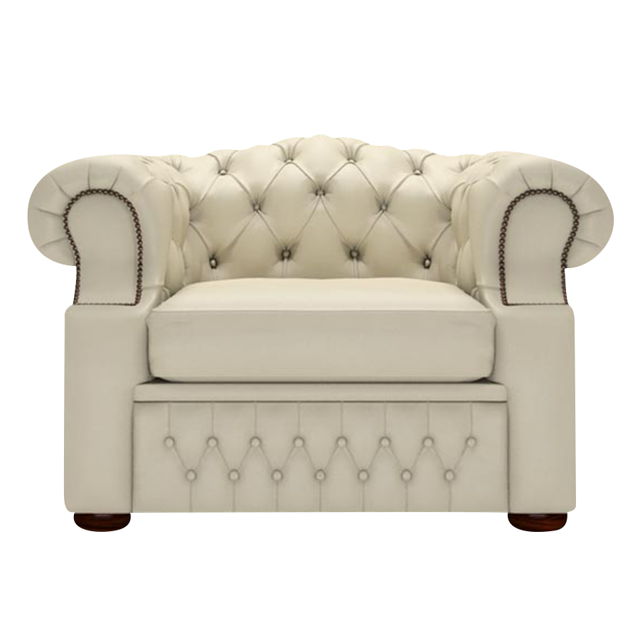 Lawrence Chesterfield Fåtölj Birch Ivory
