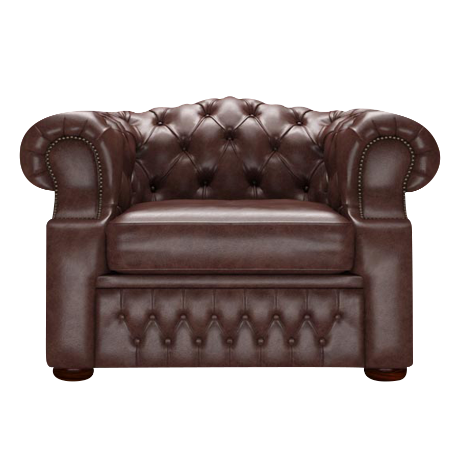 Ladda upp bild till gallerivisning, Lawrence Chesterfield Fåtölj Old English Dark Brown
