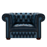Linwood Chesterfield Fåtölj Antique Blue