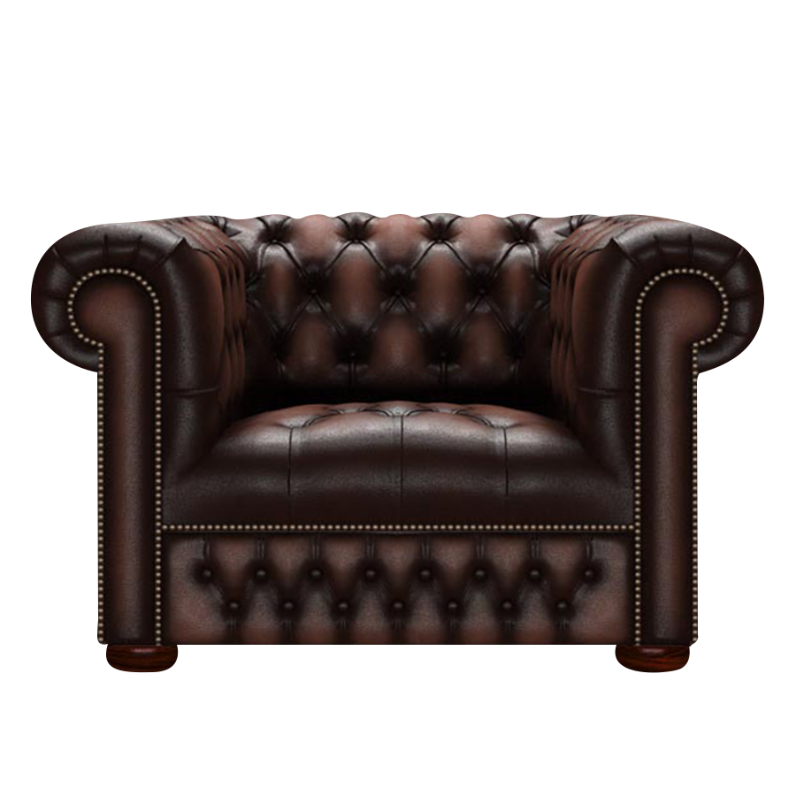 Linwood Chesterfield Fåtölj Antique Brown