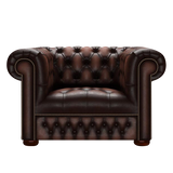 Linwood Chesterfield Fåtölj Antique Brown