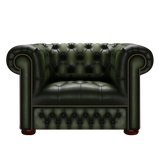Linwood Chesterfield Fåtölj Antique Green