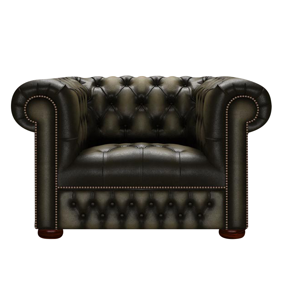 Linwood Chesterfield Fåtölj Antique Olive