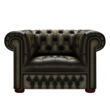Linwood Chesterfield Fåtölj Antique Olive