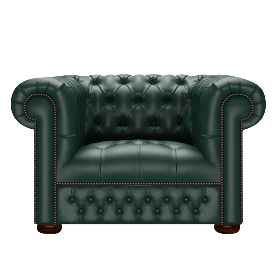 Linwood Chesterfield Fåtölj Birch Forest Green