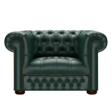 Linwood Chesterfield Fåtölj Birch Forest Green