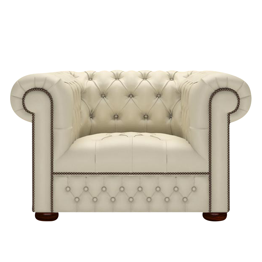 Linwood Chesterfield Fåtölj Birch Ivory