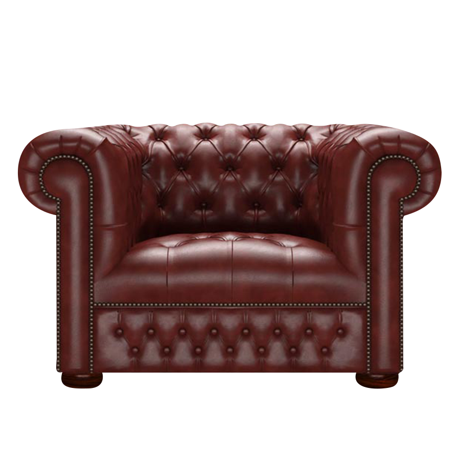 Linwood Chesterfield Fåtölj Old English Chestnut