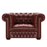 Linwood Chesterfield Fåtölj Old English Chestnut