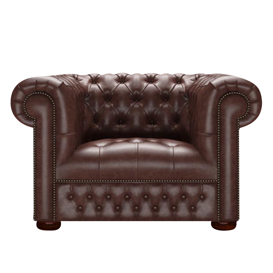 Linwood Chesterfield Fåtölj Old English Dark Brown