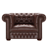 Linwood Chesterfield Fåtölj Old English Dark Brown