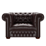 Linwood Chesterfield Fåtölj Old English Smoke