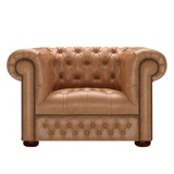 Linwood Chesterfield Fåtölj Old English Tan