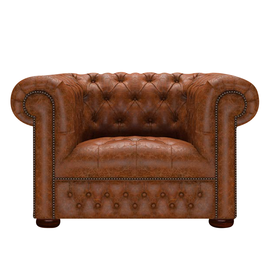 Linwood Chesterfield Fåtölj Tudor Chestnut