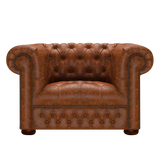 Linwood Chesterfield Fåtölj Tudor Chestnut