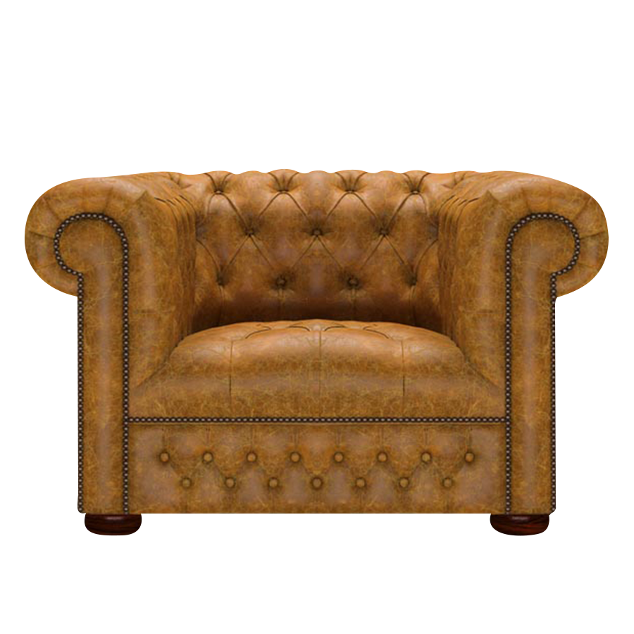 Linwood Chesterfield Fåtölj Tudor Mustard