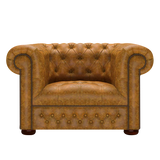 Linwood Chesterfield Fåtölj Tudor Mustard