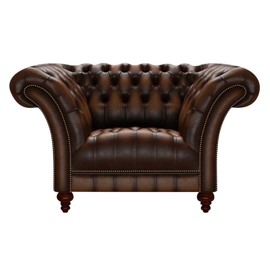 Montgomery Chesterfield Fåtölj Antique Autumn Tan
