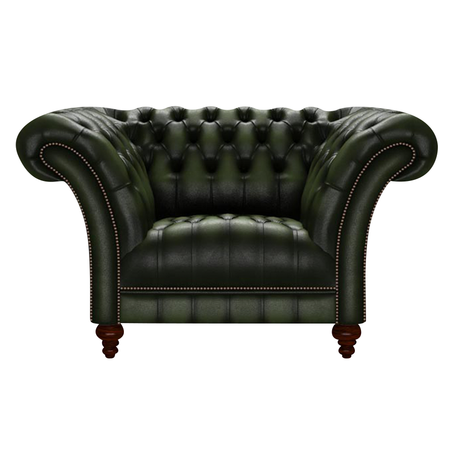 Montgomery Chesterfield Fåtölj Antique Green