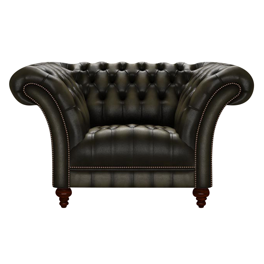 Montgomery Chesterfield Fåtölj Antique Olive