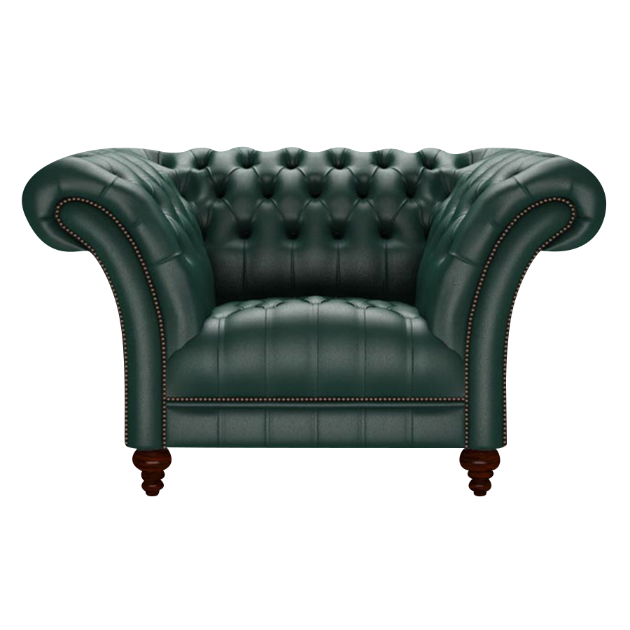Montgomery Chesterfield Fåtölj Birch Forest Green